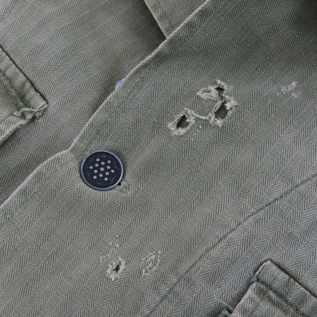 US Army HBT Cap & 2 Jackets w/13 Star Buttons - 12