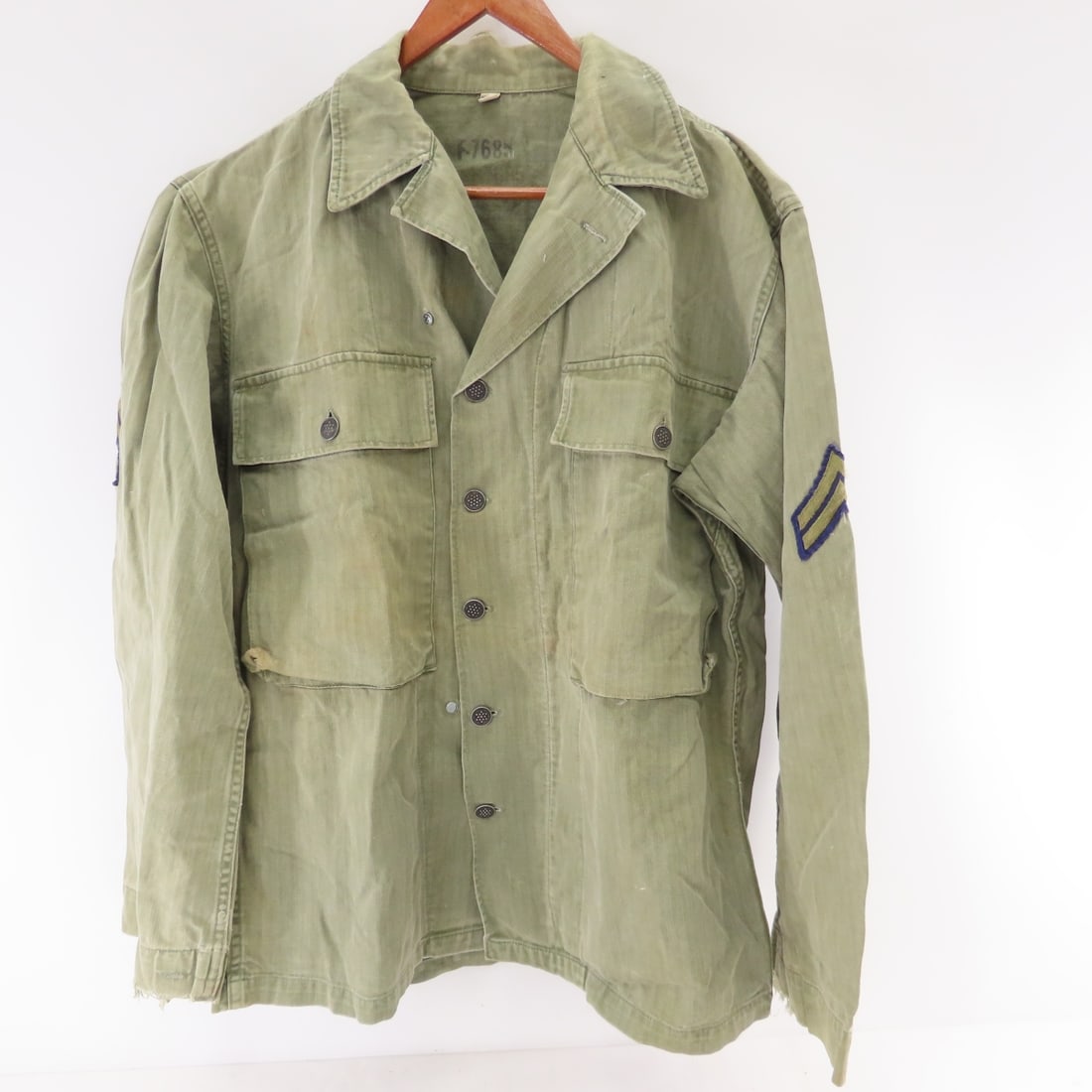 US Army HBT Cap & 2 Jackets w/13 Star Buttons - 2