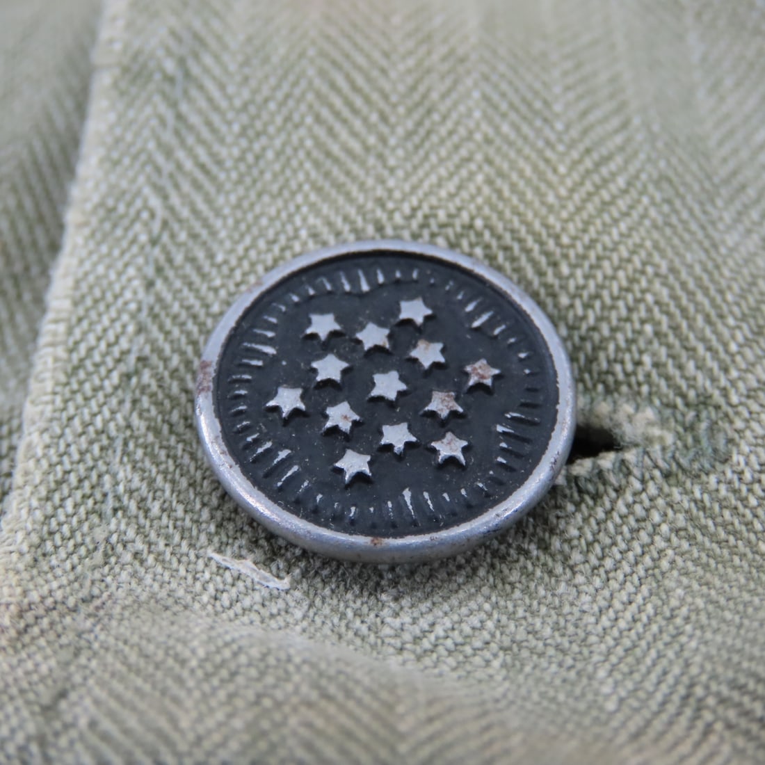 US Army HBT Cap & 2 Jackets w/13 Star Buttons - 6