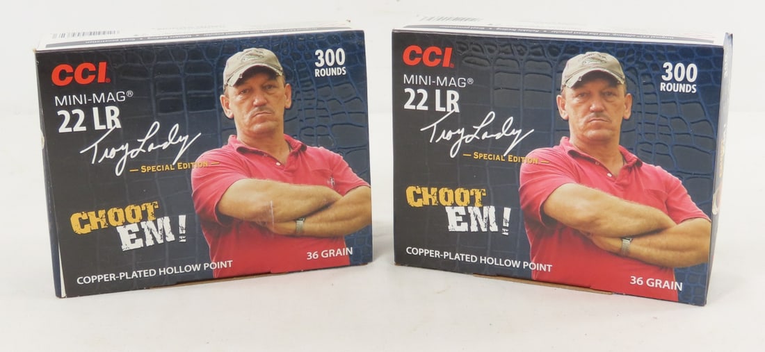 600 Rounds CCI 22LR Swamp People Troy Landry: 600 Rounds CCI 22LR Swamp People Troy Landry - 2 300 round LE boxes. Lot Size 6x5x4" 5 LB All information and photos are intended to be as accurate as possible, but errors are possible. No item may