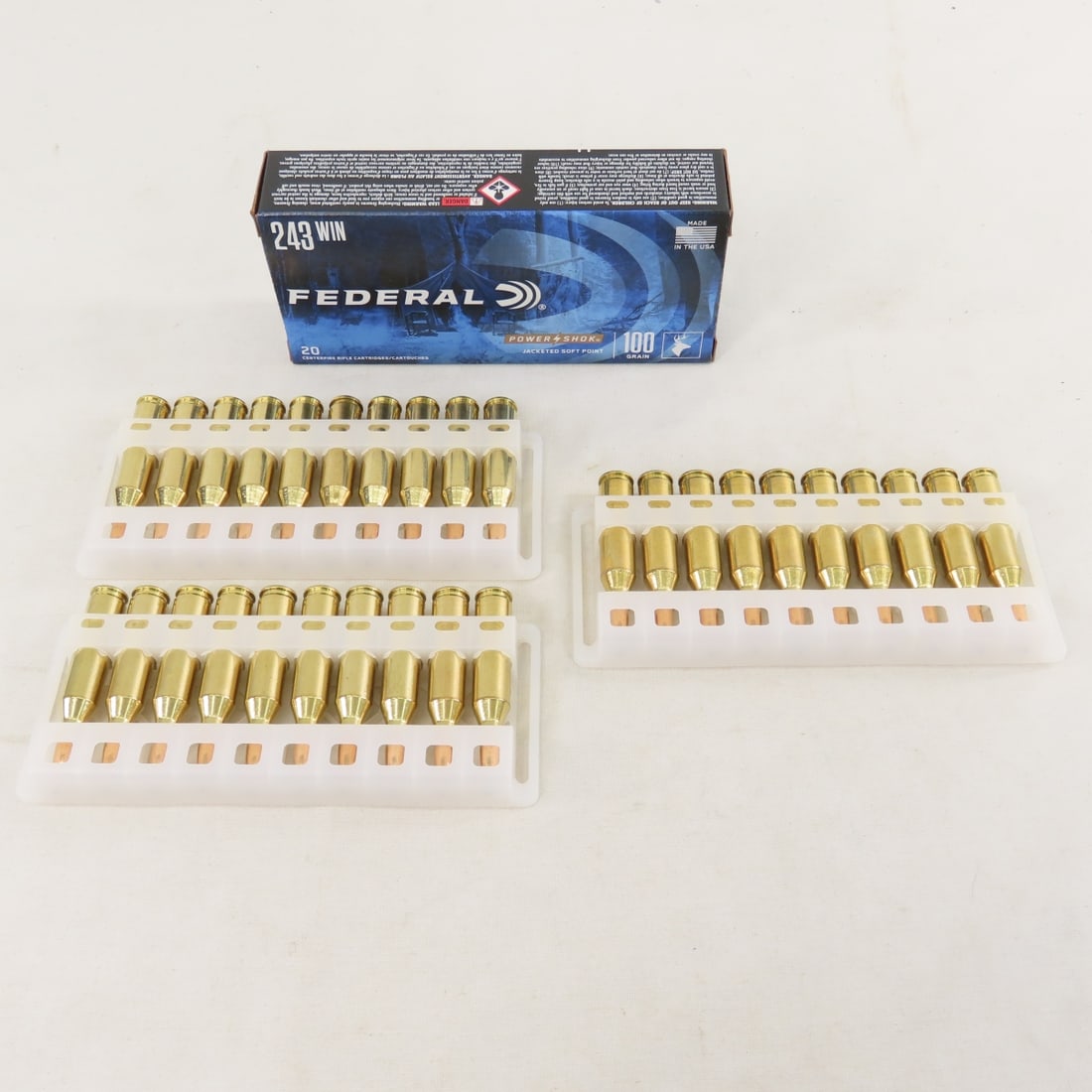 30 Rounds Federal 243 Win Ammunition 100 grain (1 of 7)