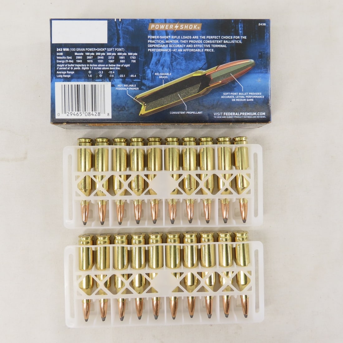 30 Rounds Federal 243 Win Ammunition 100 grain - 3