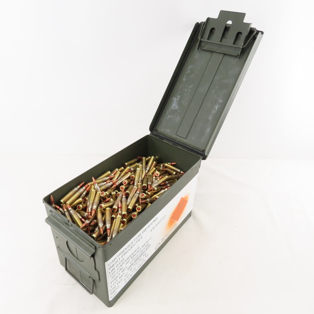 SADU 5.56mm Ammunition, 32 Pounds with Ammo Can: SADU 5.56mm Ammunition, 32 Pounds with Ammo Can - Headstamp SADU 5.56 13. Lot Size 12x8x8" 32 LB All information and photos are intended to be as accurate as possible, but errors are possible. No item