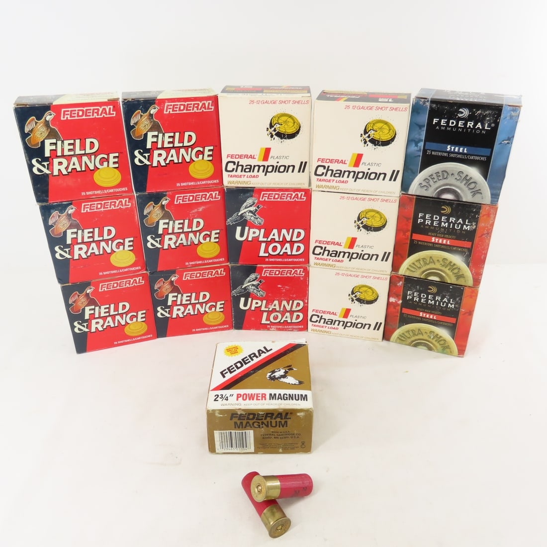 400 Rounds Mixed 12g Federal Ammunition: 400 Rounds Mixed 12g Federal Ammunition - Lot Size 12x10x10" 42 LB All information and photos are intended to be as accurate as possible, but errors are possible. No item may be returned or refused