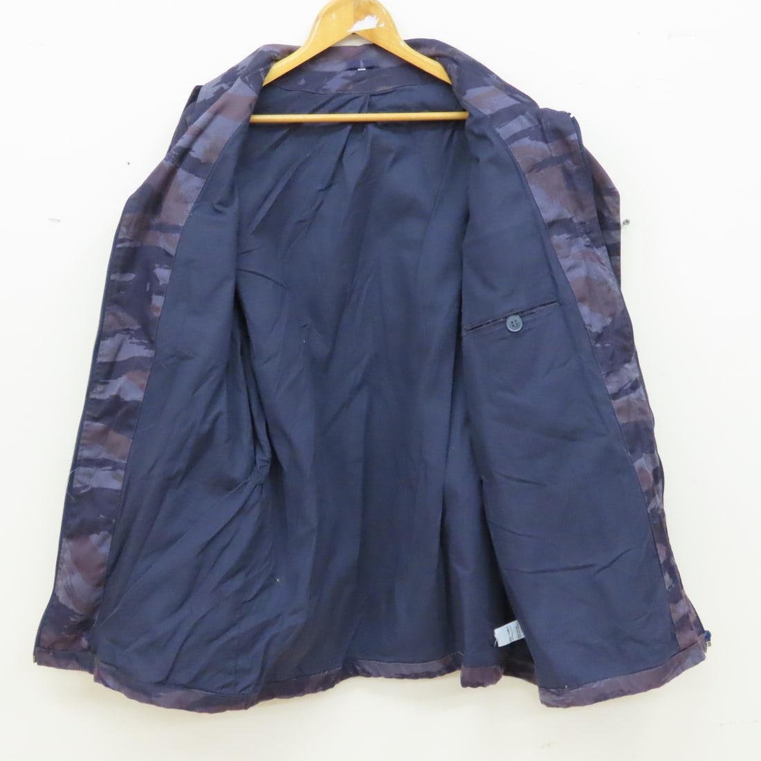 Vintage Serbian Purple Tiger Stripe Jacket, Shirt - 4