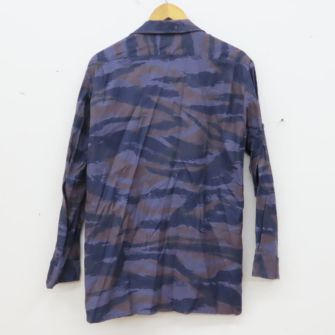 Vintage Serbian Purple Tiger Stripe Jacket, Shirt - 8