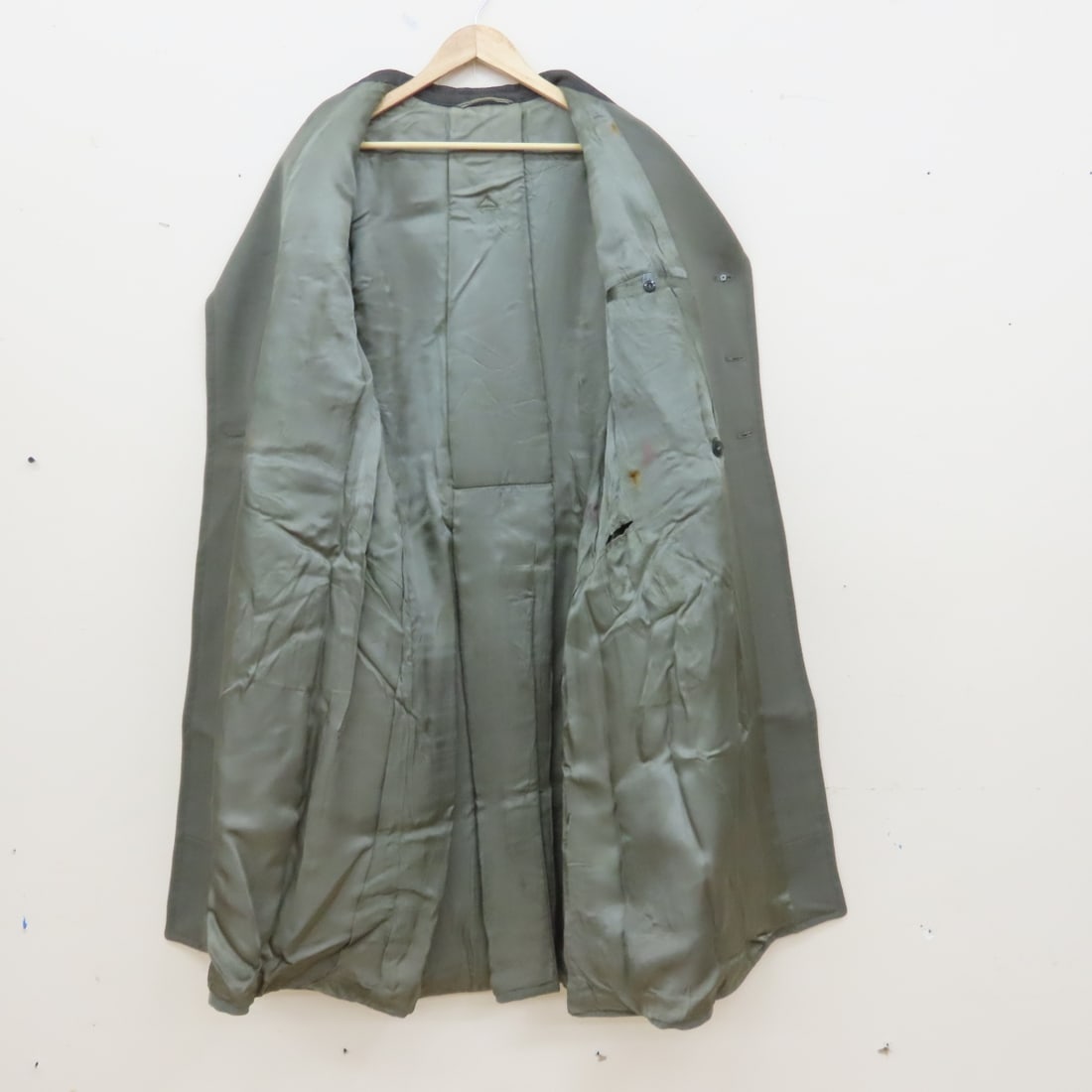 East German Peoples Army DDR Era NVA Wool Overcoat - 3