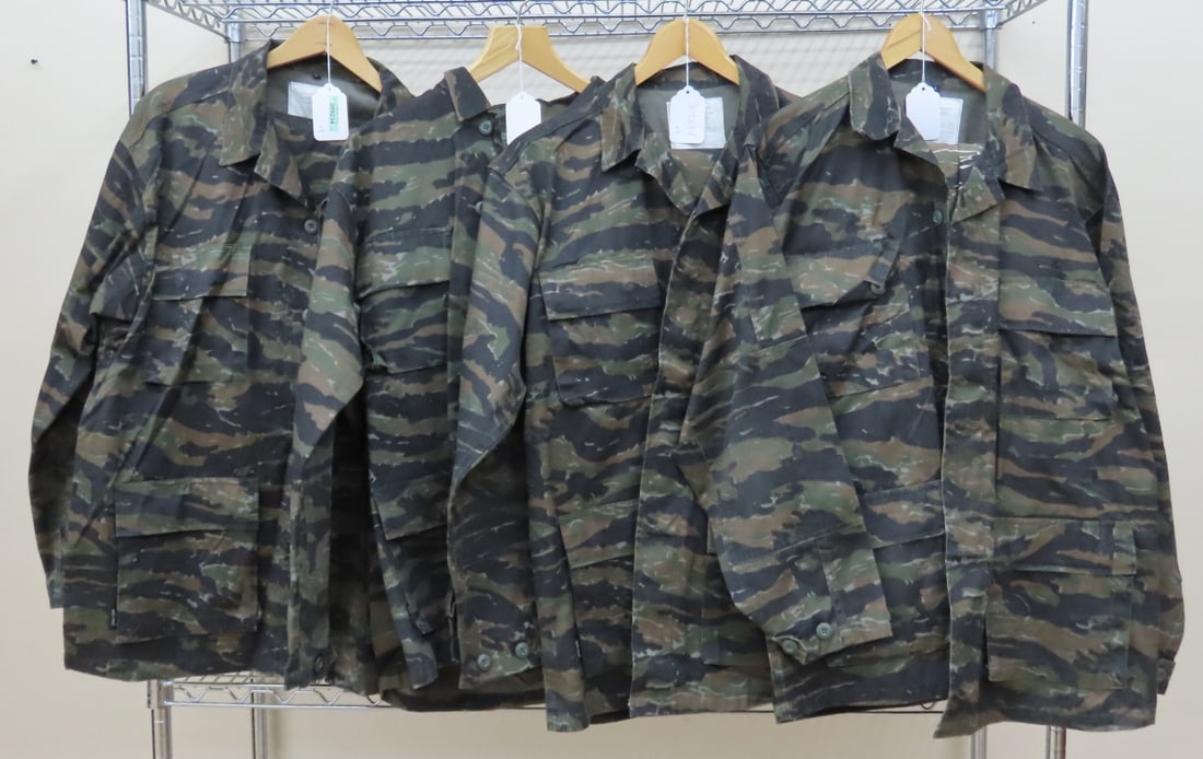 Rothco Reproduction Tiger Stripe Shirts & Pants: Rothco Reproduction Tiger Stripe Shirts & Pants - Reproduction Rothco Mil-Tec Army Fatigues of Viet Nam War era. 2 Sets Size Large Field Shirt & Pants, 1 Set Size Medium Field Shirt & Pants. 1