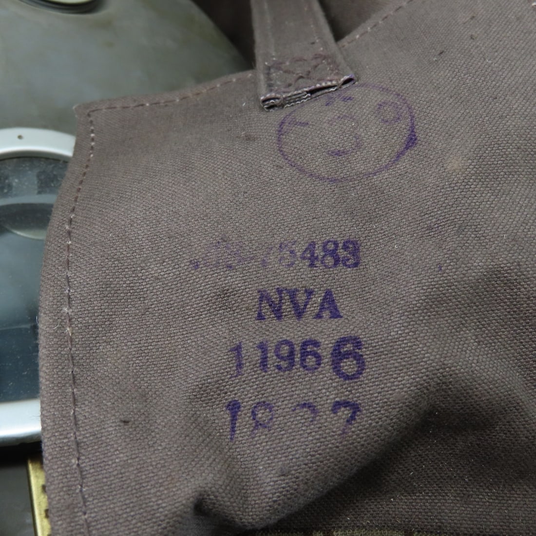Vintage E German NVA Gas Mask, Rucksack & More - 10