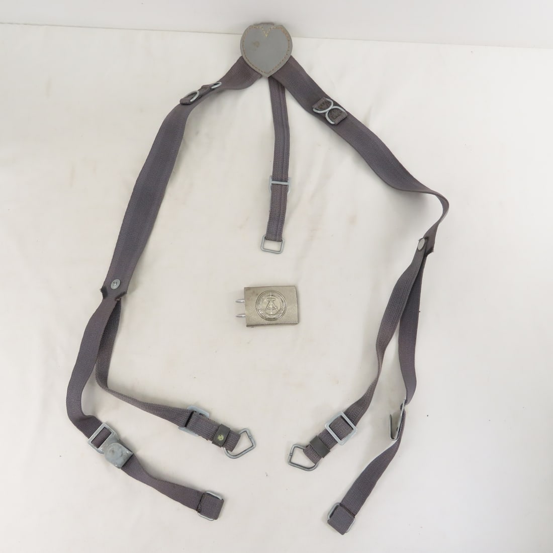 Vintage E German NVA Gas Mask, Rucksack & More - 7
