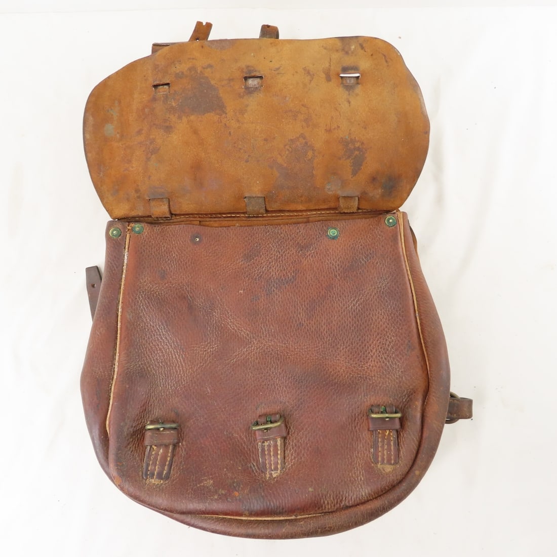 Antique WWI US Cavalry Leather Saddle Bags - 12