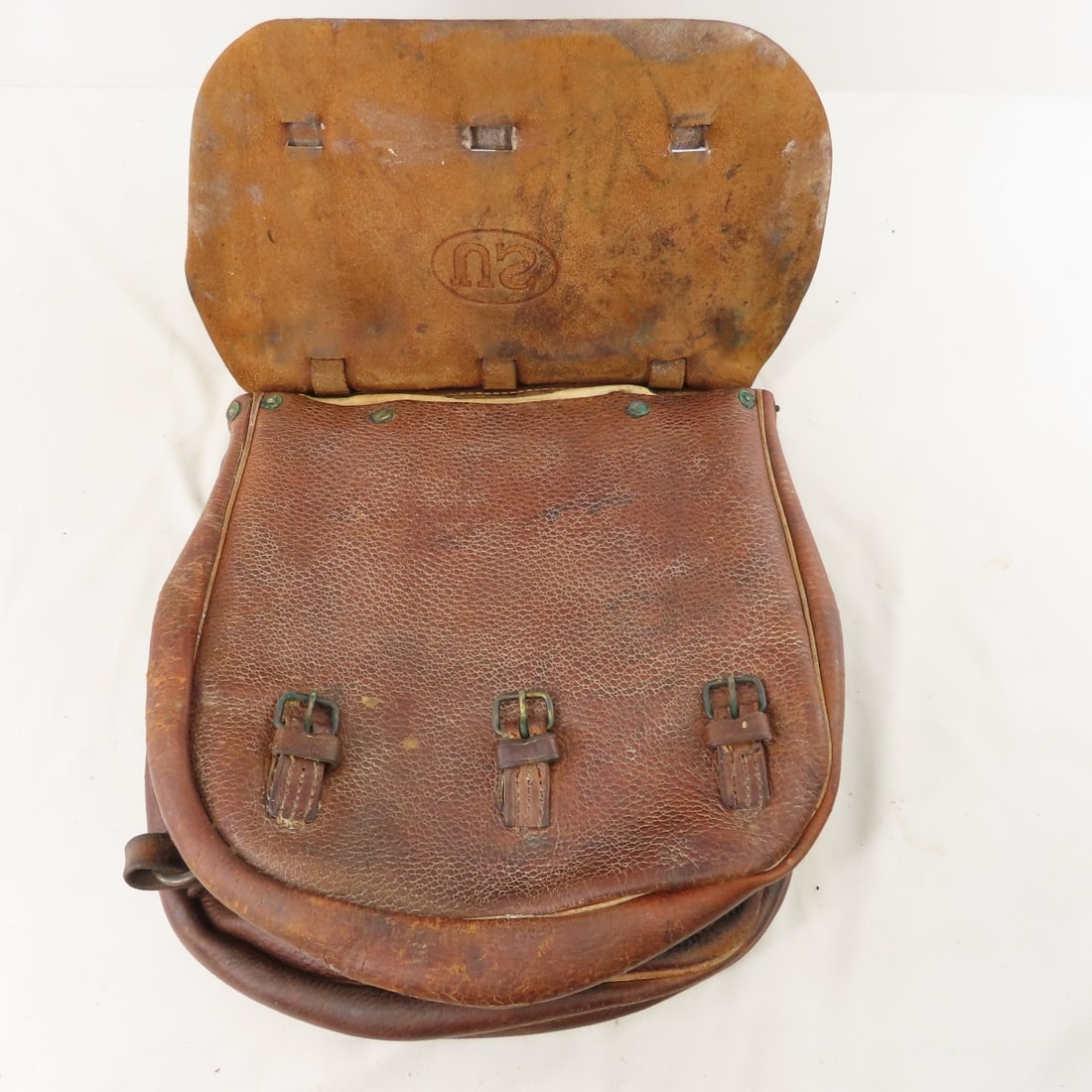 Antique WWI US Cavalry Leather Saddle Bags - 13