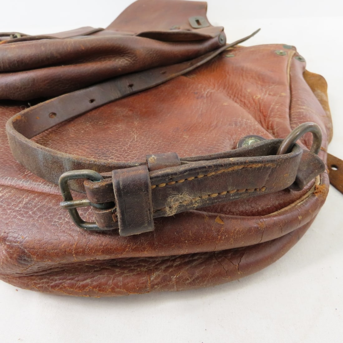 Antique WWI US Cavalry Leather Saddle Bags - 14
