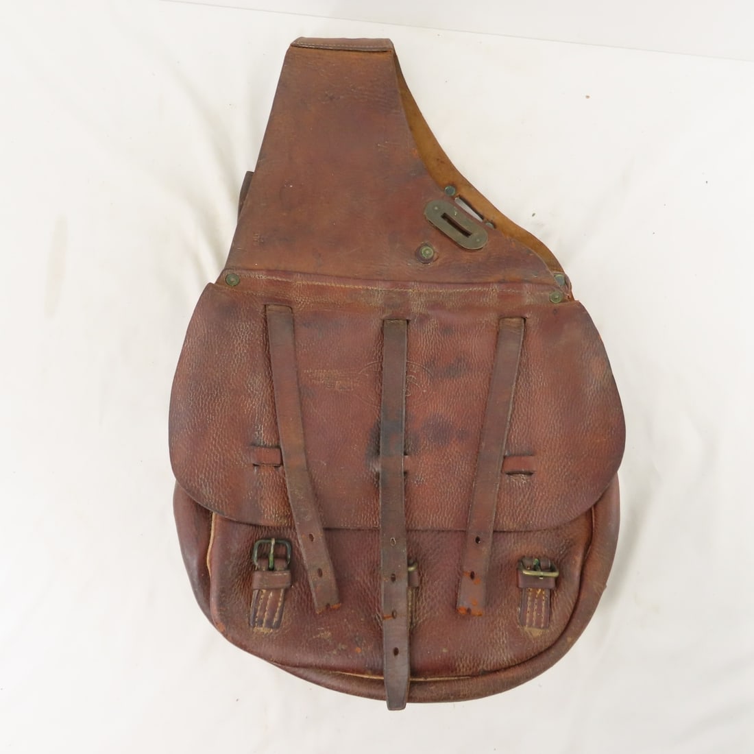 Antique WWI US Cavalry Leather Saddle Bags - 4