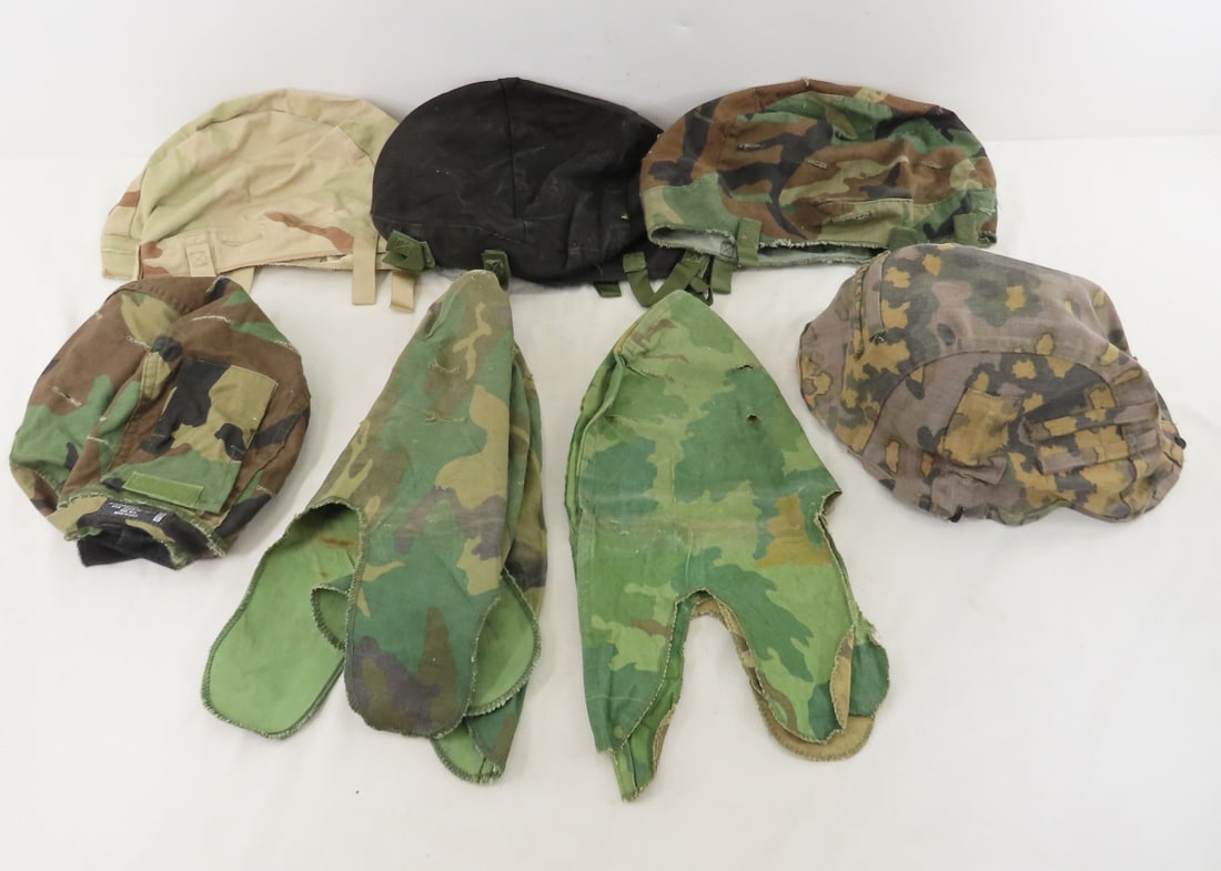 7 US Military & Other Helmet Covers: 7 US Military & Other Helmet Covers - Lot Size: 12 x 8 x 5", 1 lb All information and photos are intended to be as accurate as possible, but errors are possible. No item may be returned or refused bas