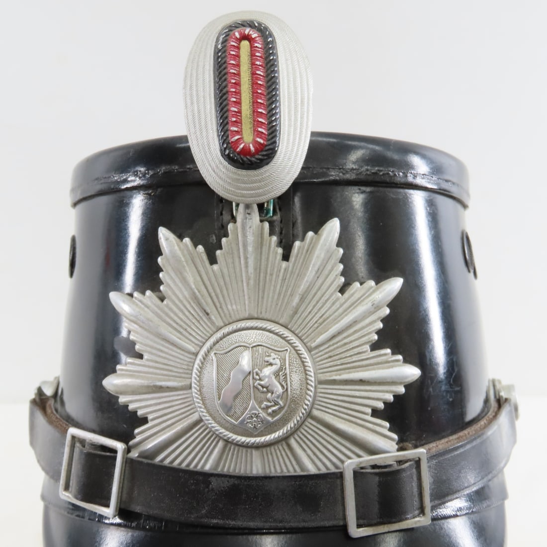Post WWII German Westfalen Police Tschako Helmet - 10