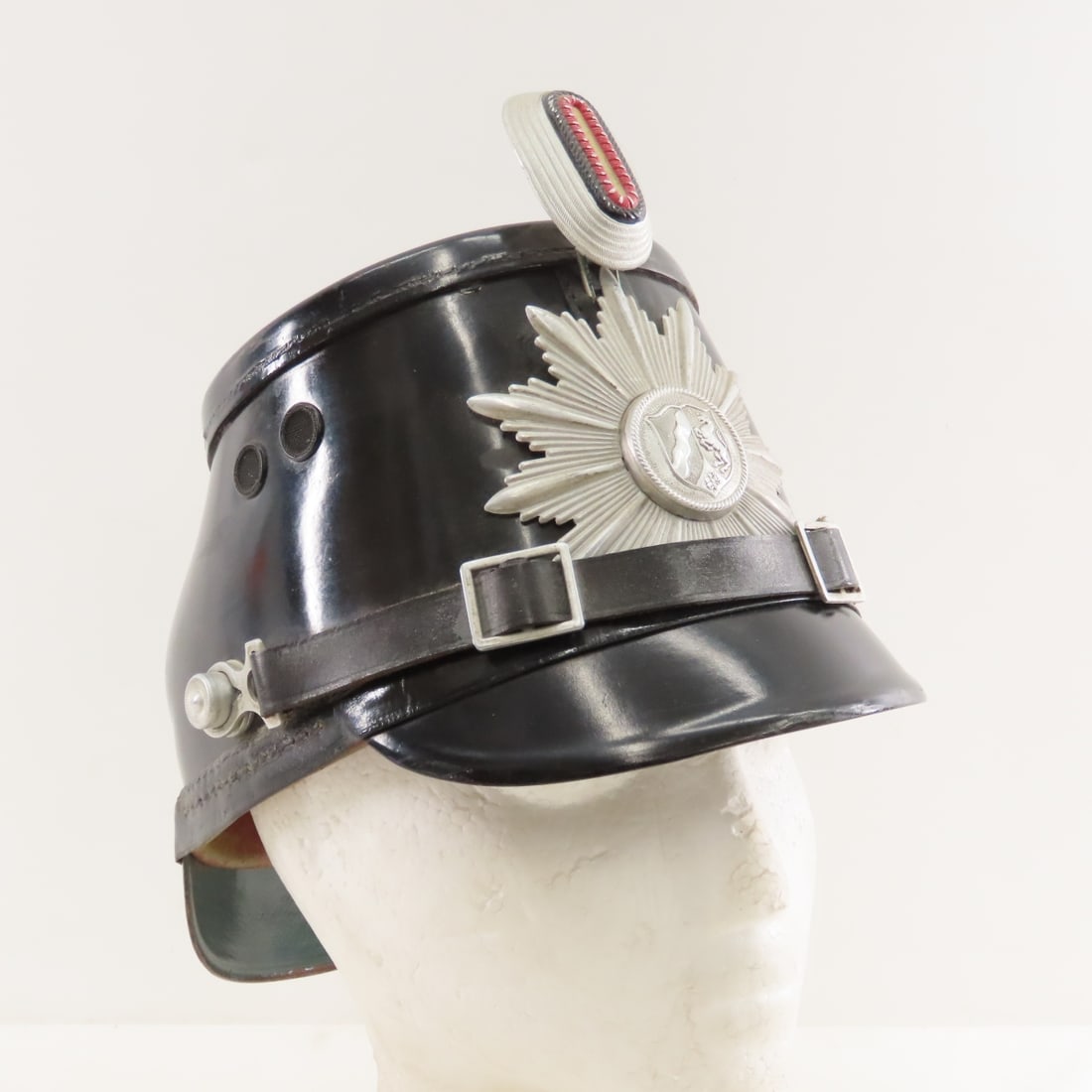 Post WWII German Westfalen Police Tschako Helmet - 9