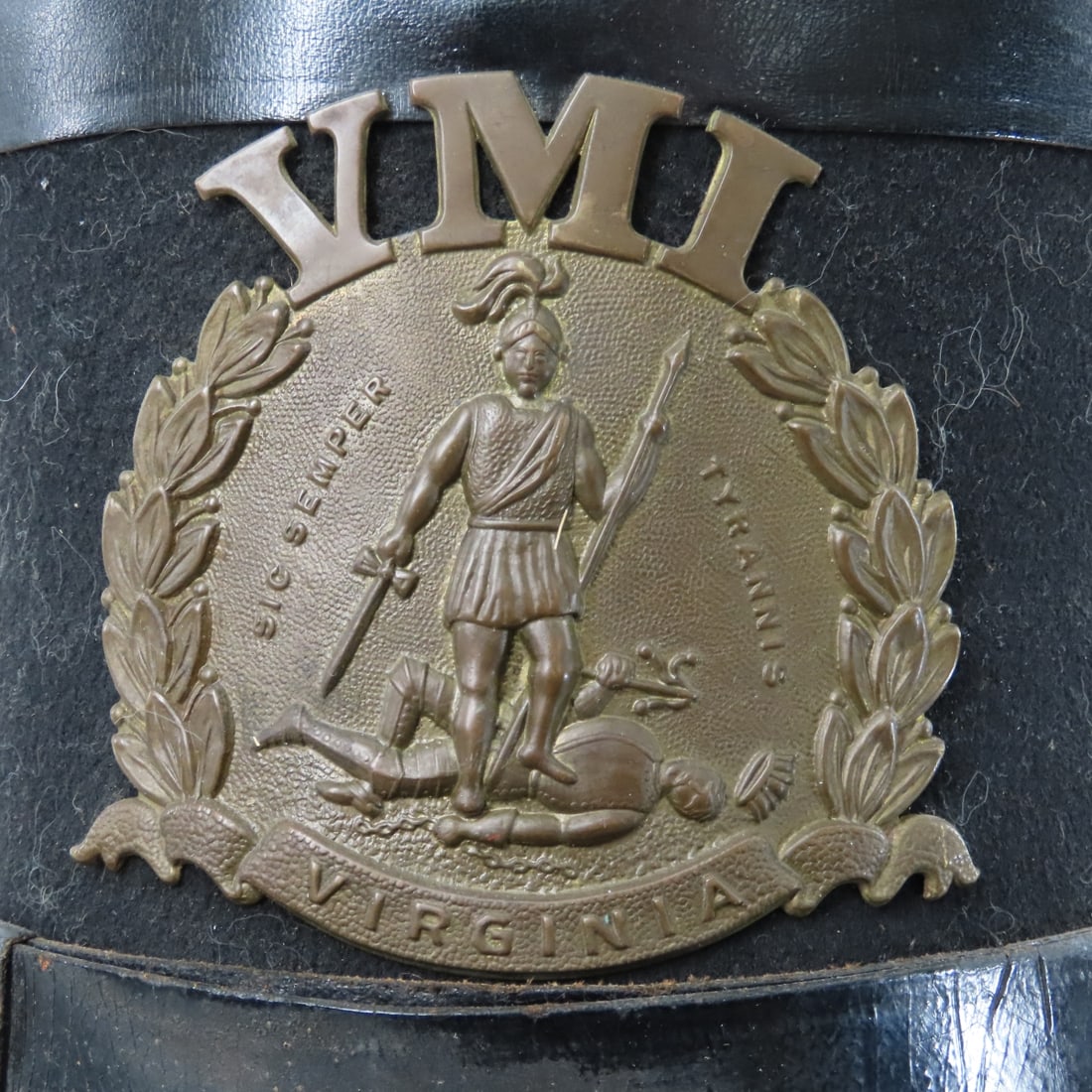 Virginia Military VMI Cadet Shako Hat with Plume - 10