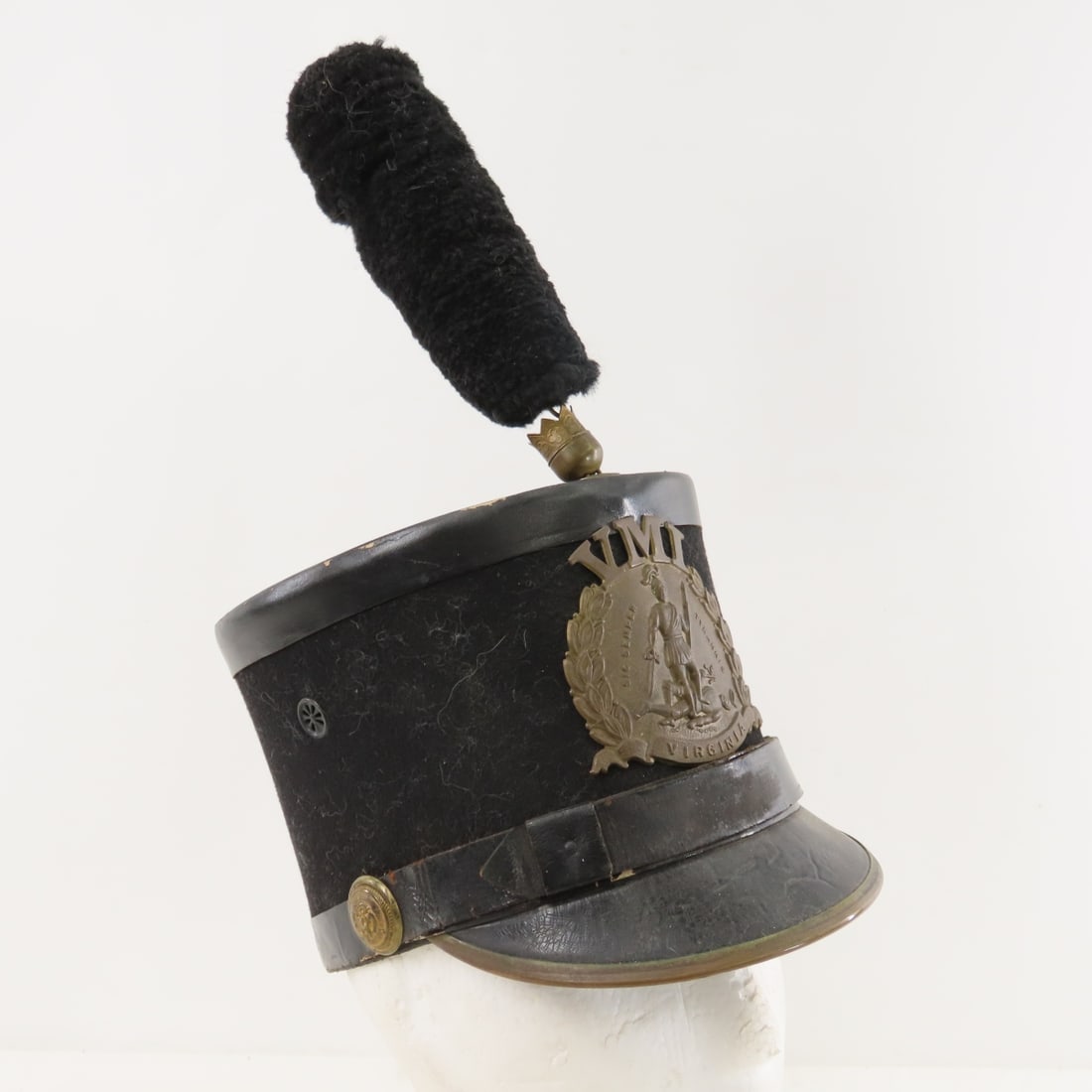 Virginia Military VMI Cadet Shako Hat with Plume - 9