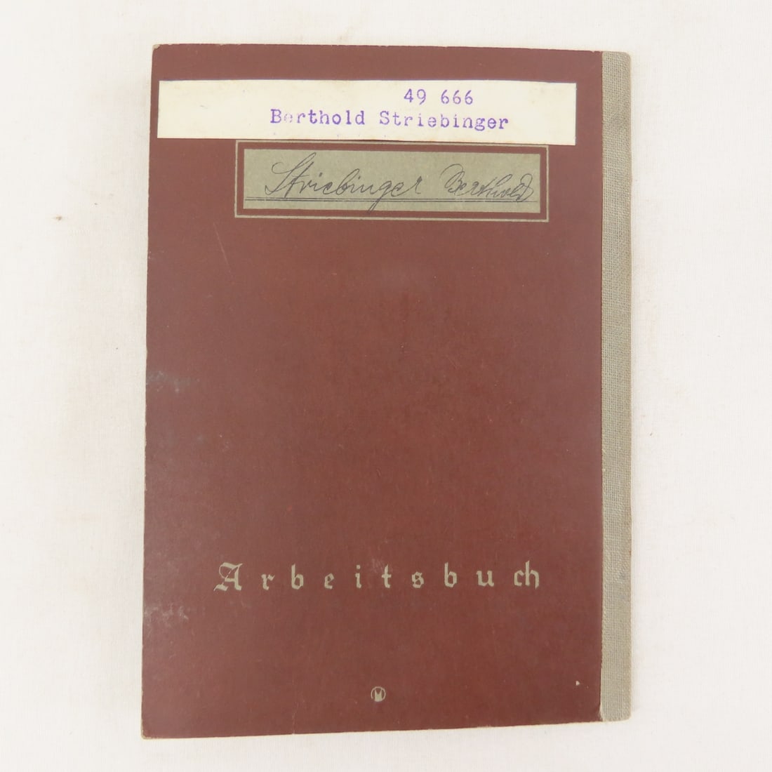 WWII German Striebinger Family Passes, Workbooks - 11