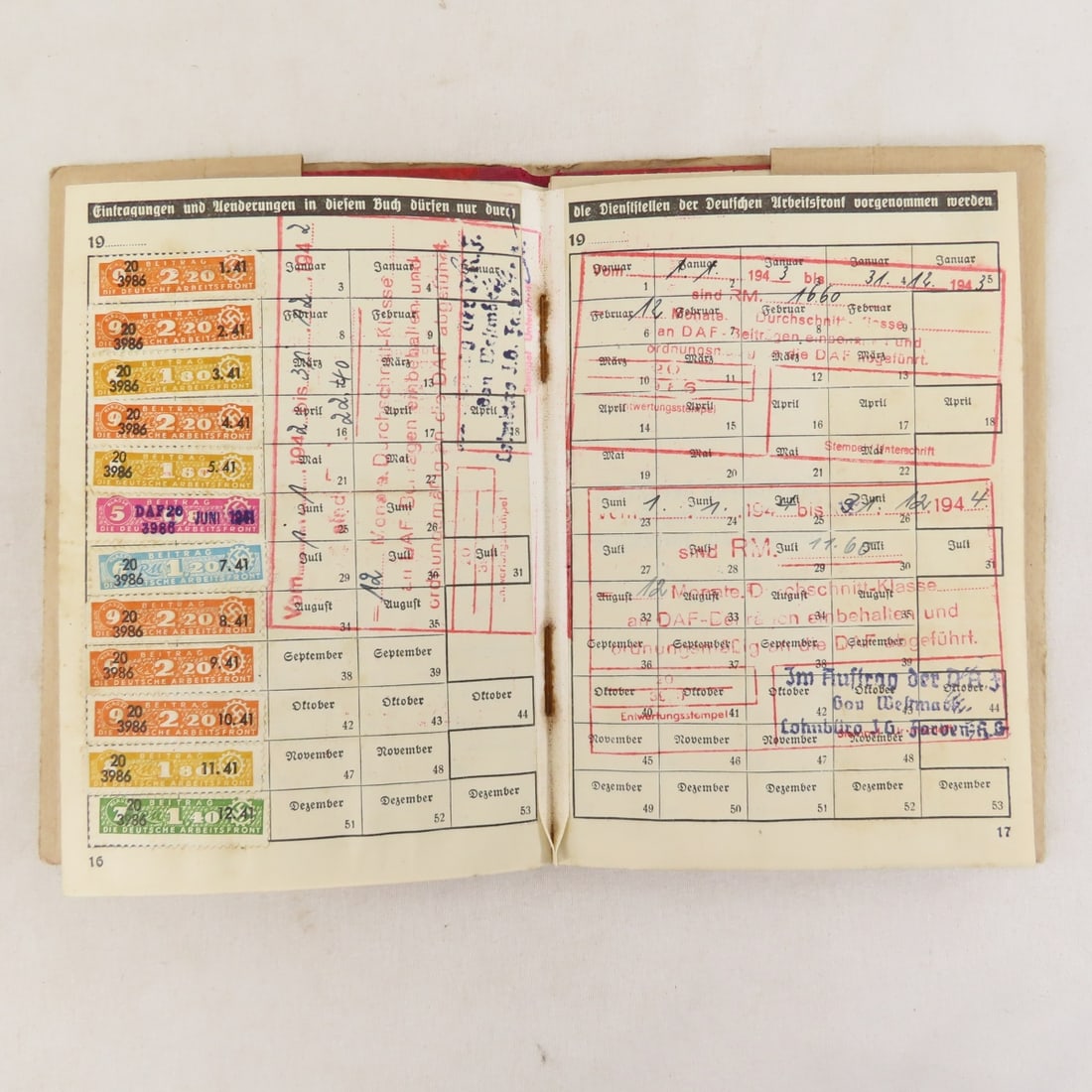 WWII German Striebinger Family Passes, Workbooks - 18
