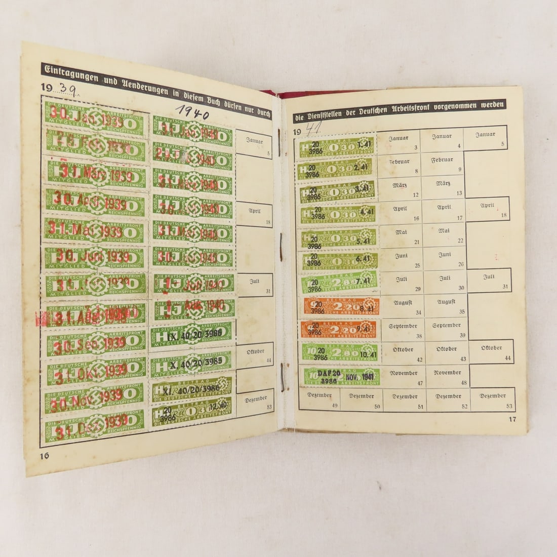WWII German Striebinger Family Passes, Workbooks - 19