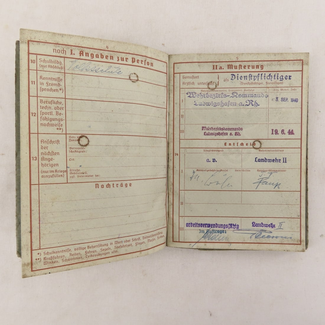 WWII German Striebinger Family Passes, Workbooks - 5