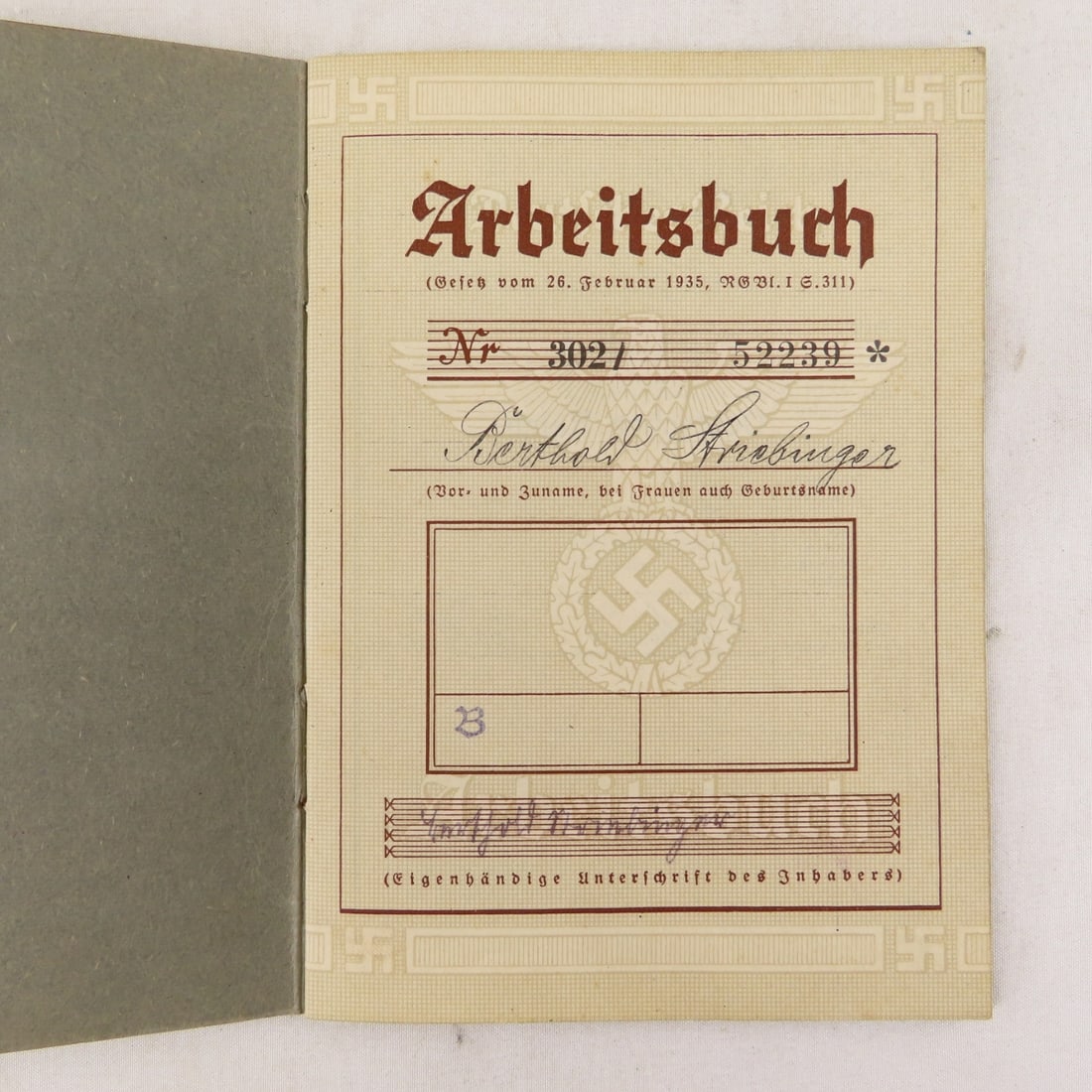 WWII German Striebinger Family Passes, Workbooks - 8