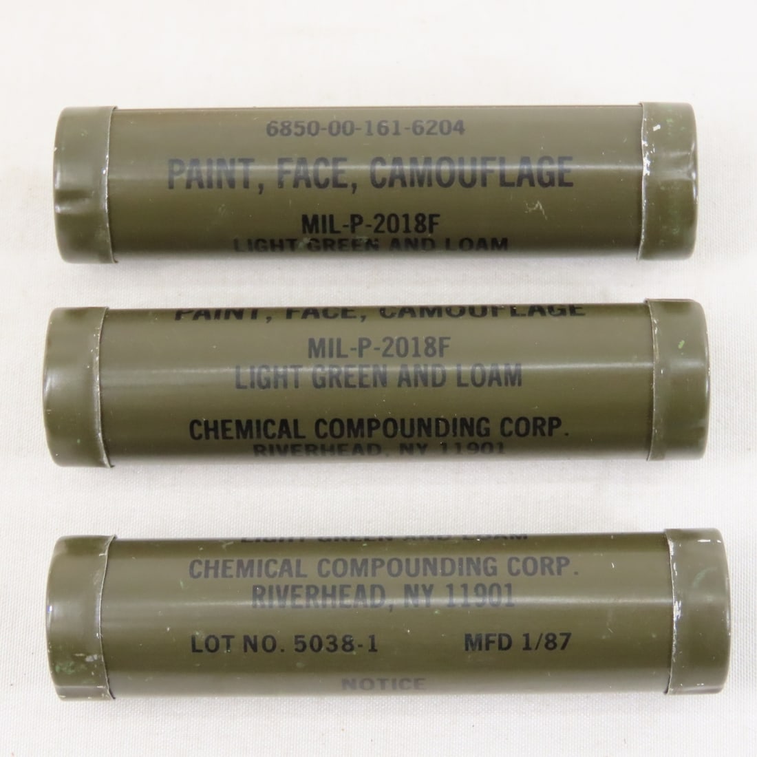 80+ Unissued 1987 US Army Camo Face Paint Sticks - 2