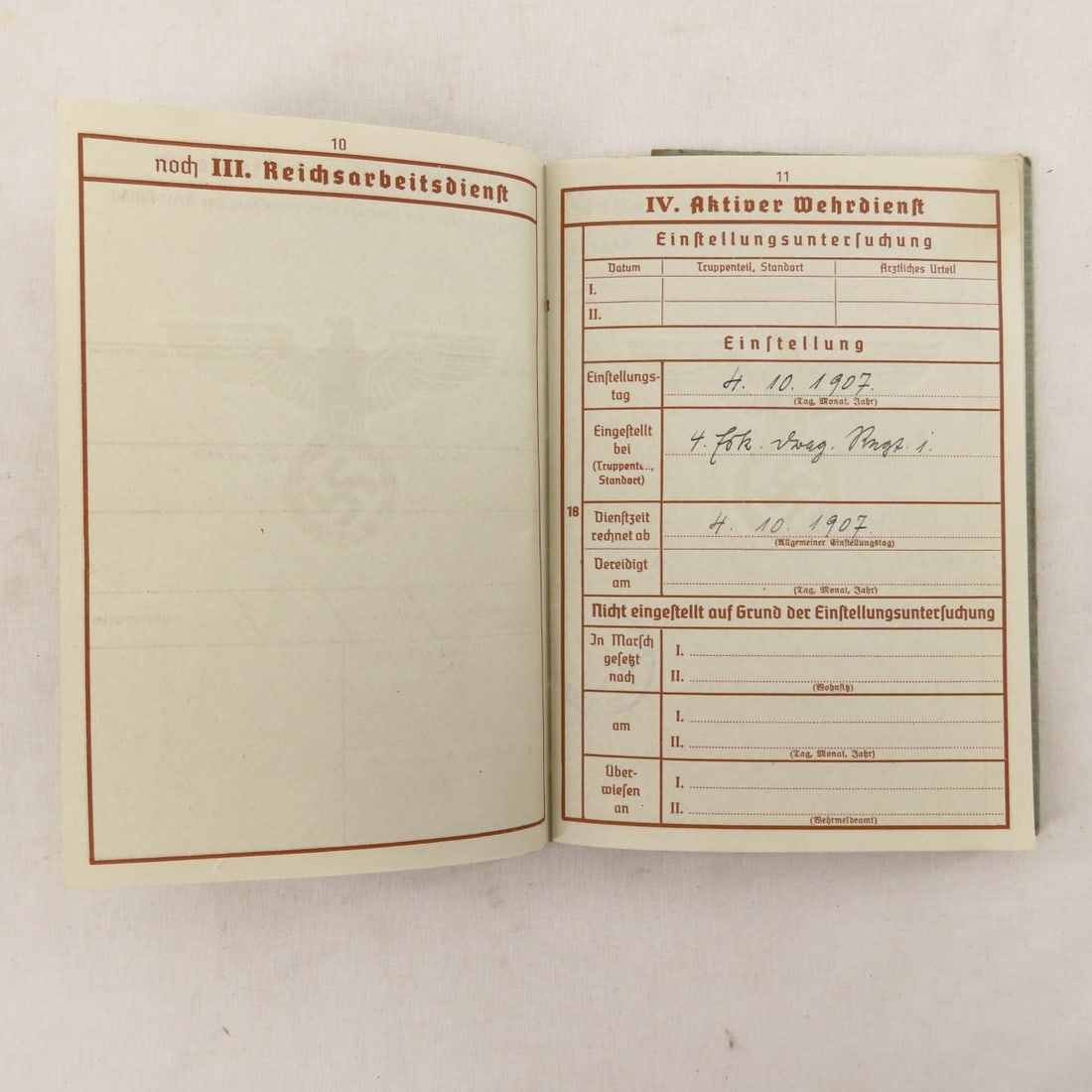 WWII German Wehrpass Documents, Dietrich Winner - 8