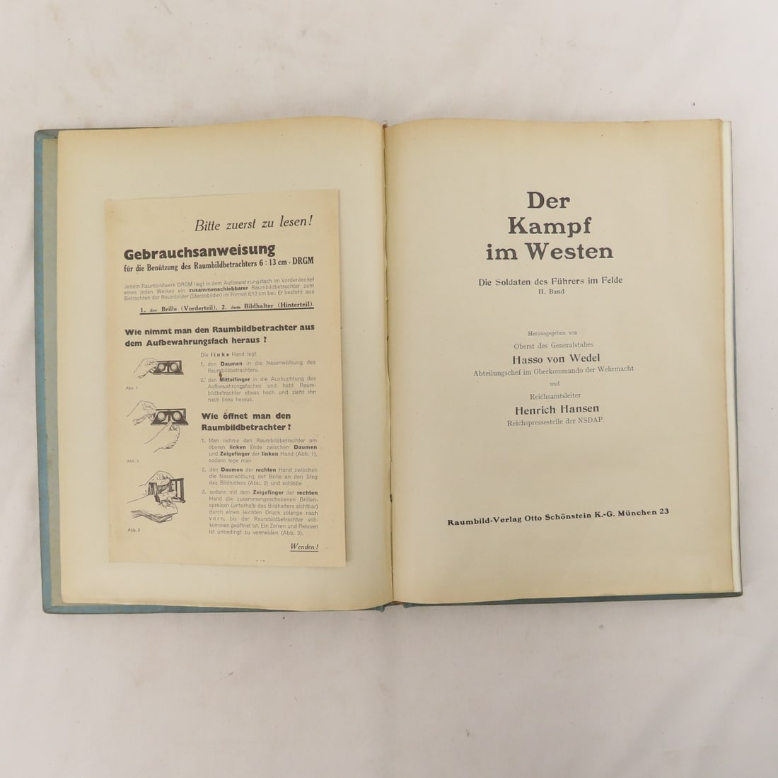 German WWII Stereo View Book, Der Kampf im Westen - 5