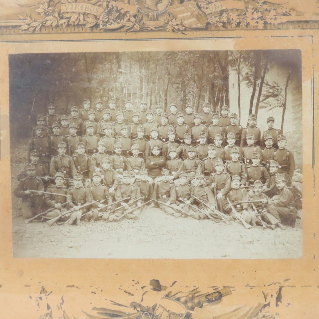 WWI Era Austro-Hungarian Army Infantry Group Photo - 2