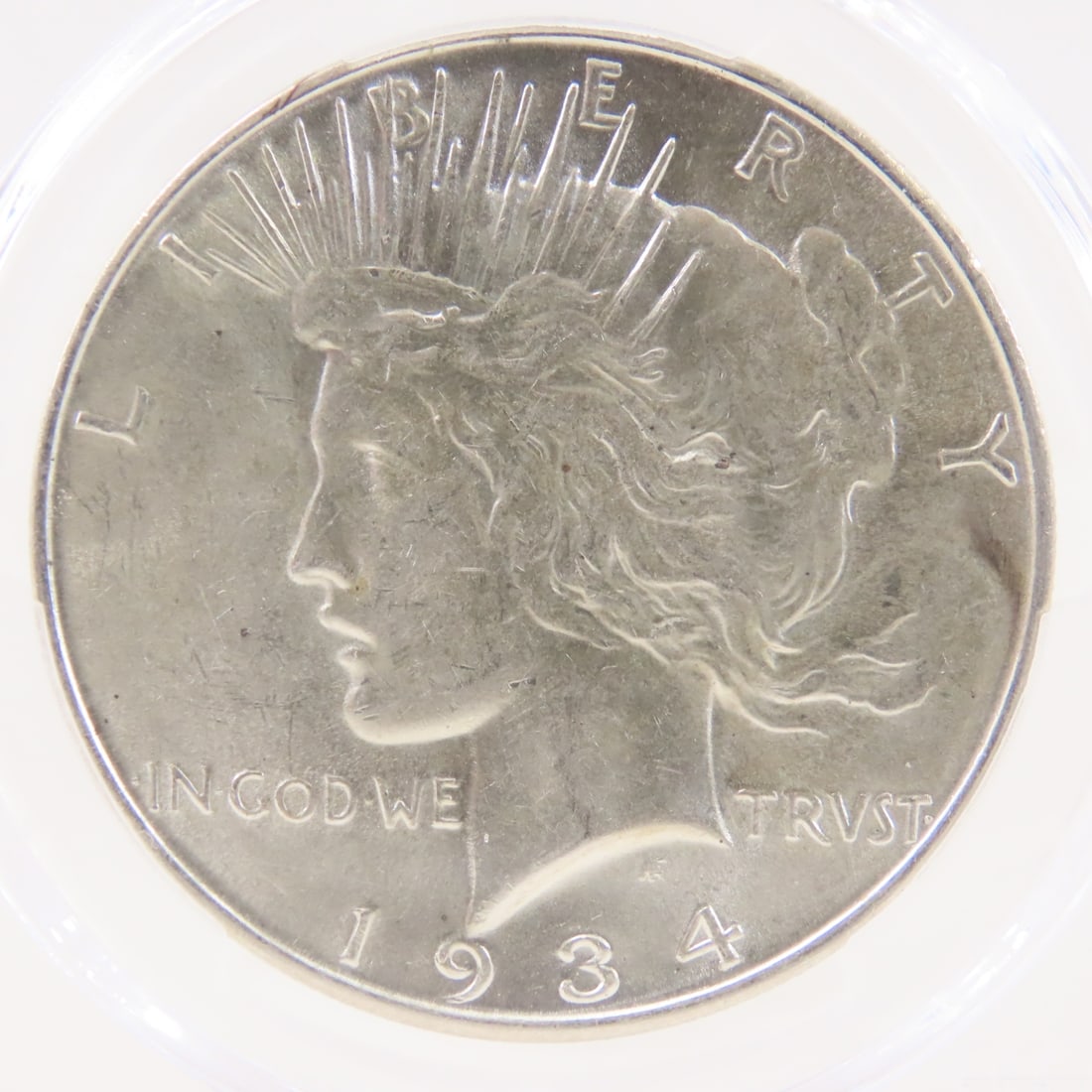 1934 D Peace Silver Dollar PCGS AU58 - 2