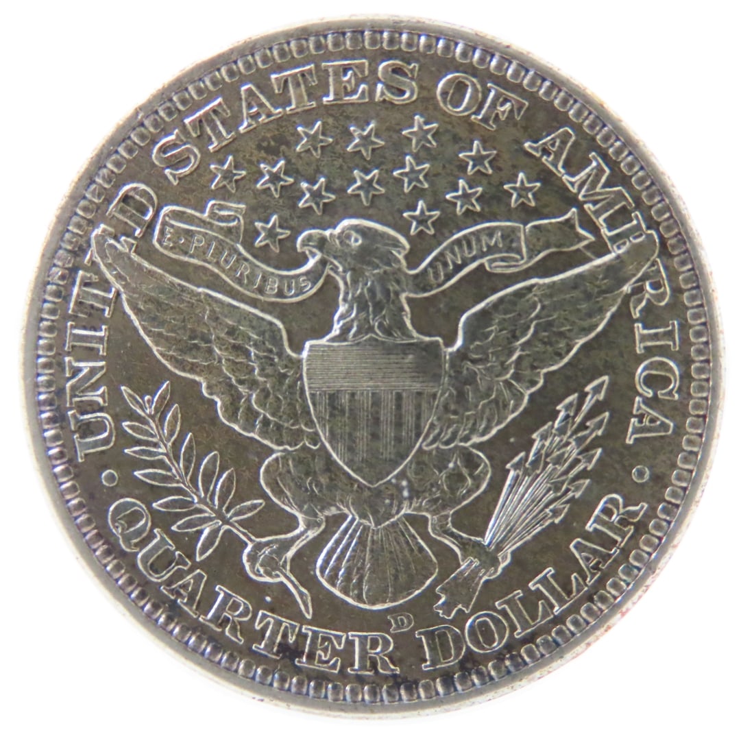 1914 D Barber Silver Quarter ANACS AU55 - 4