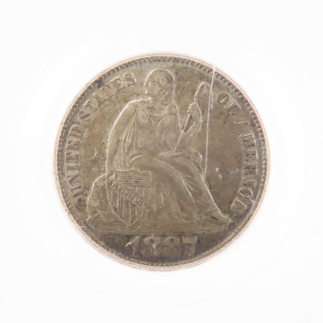 1887 S Seated Liberty Dime PCGS AU55 - 2