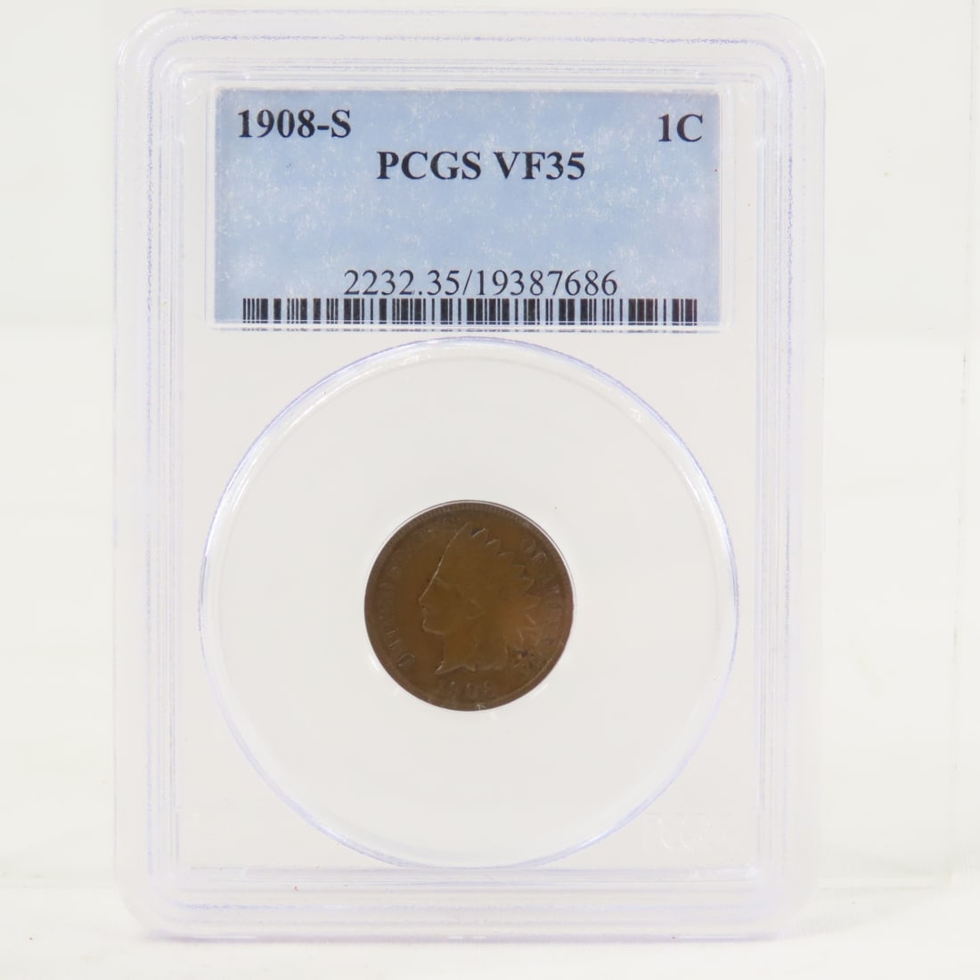 1908 S Indian Head Cent PCGS VF35 (1 of 4)