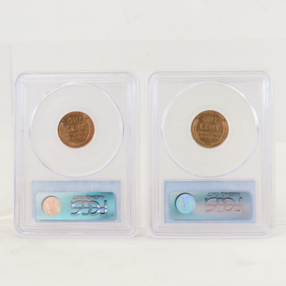 1937 S & D Lincoln Head Wheat Cents PCGS MS66RD - 2
