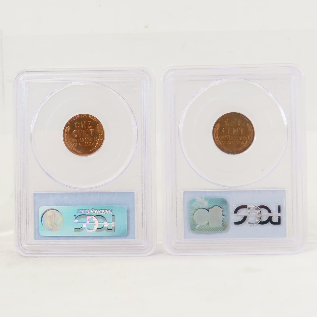 1939 S MS65RD & D MS64RD Lincoln Head Wheat Cents - 2