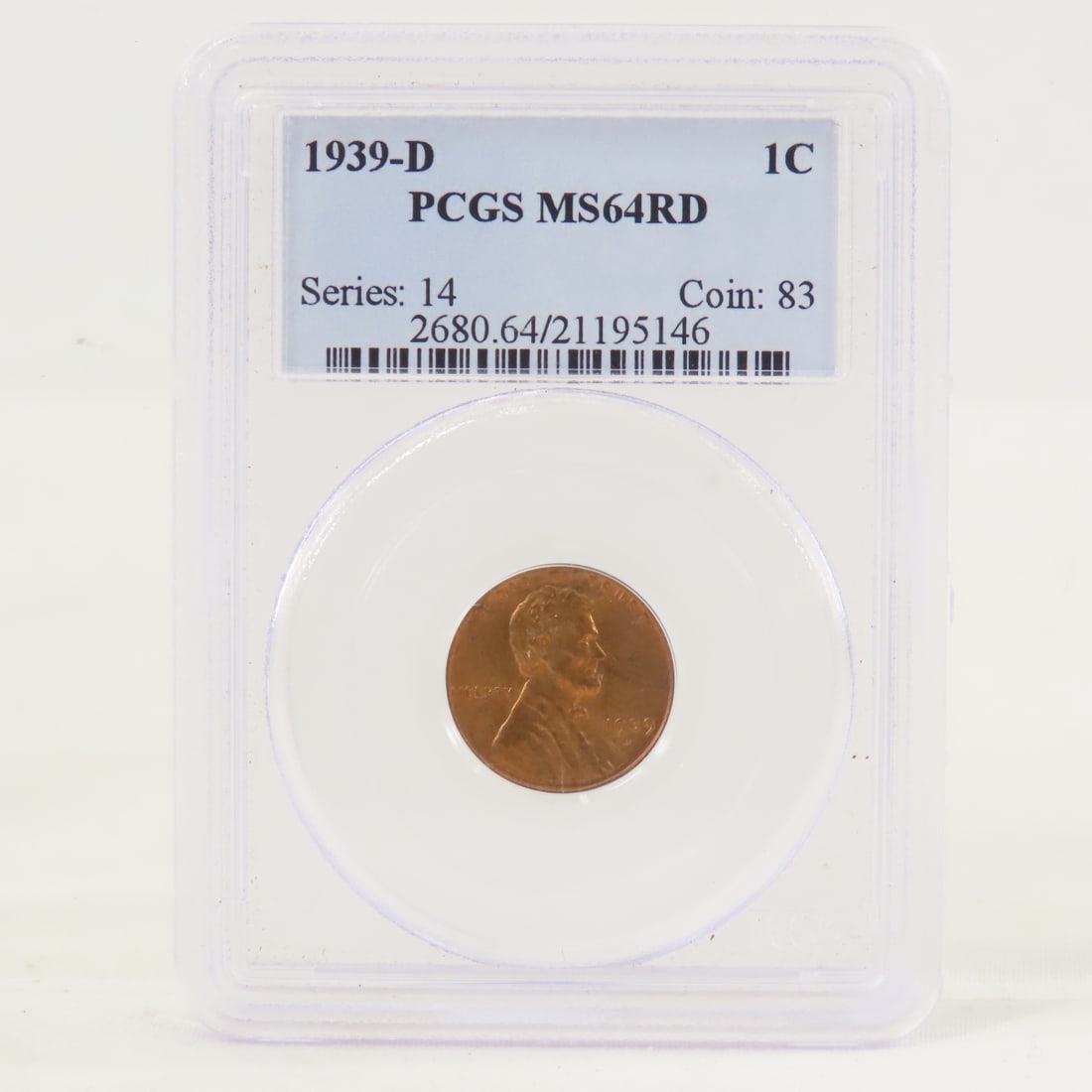 1939 S MS65RD & D MS64RD Lincoln Head Wheat Cents - 7