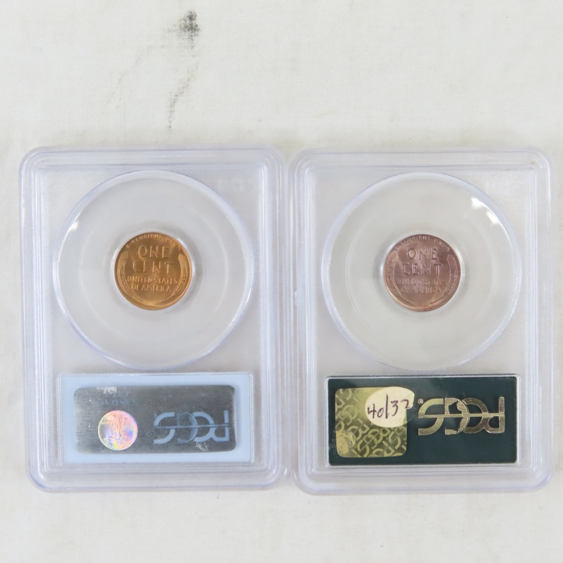 1941 S MS66RD & D MS65RD Lincoln Head Wheat Cents - 2