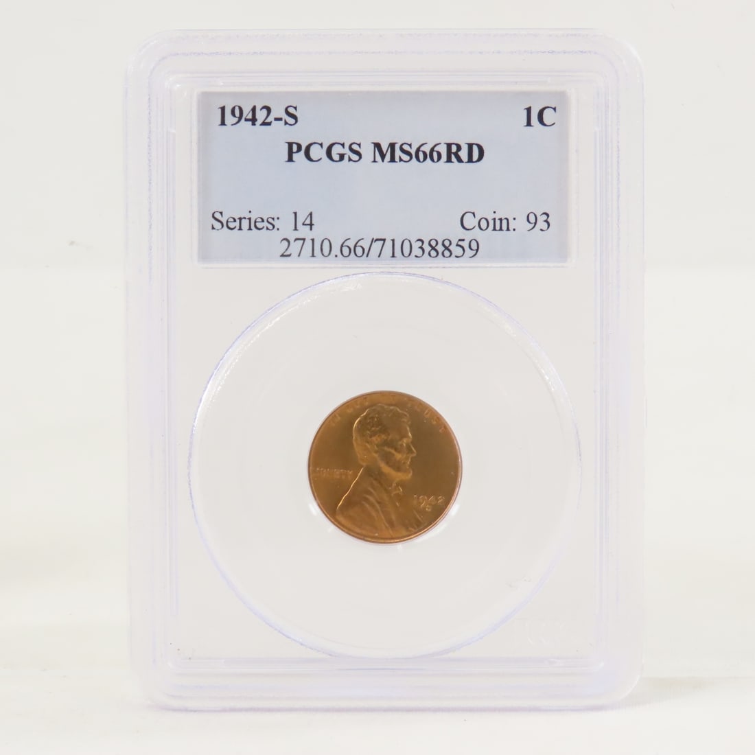 1942 S MS66RD & D MS66RD Lincoln Head Wheat Cents - 7