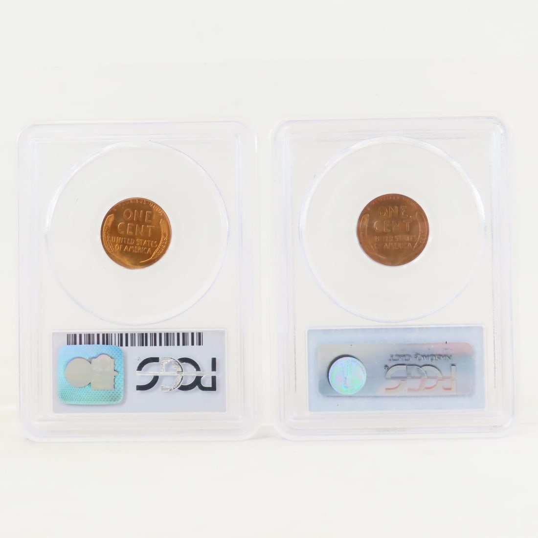 1945 S MS66RD & D MS66RD Lincoln Head Wheat Cents - 2