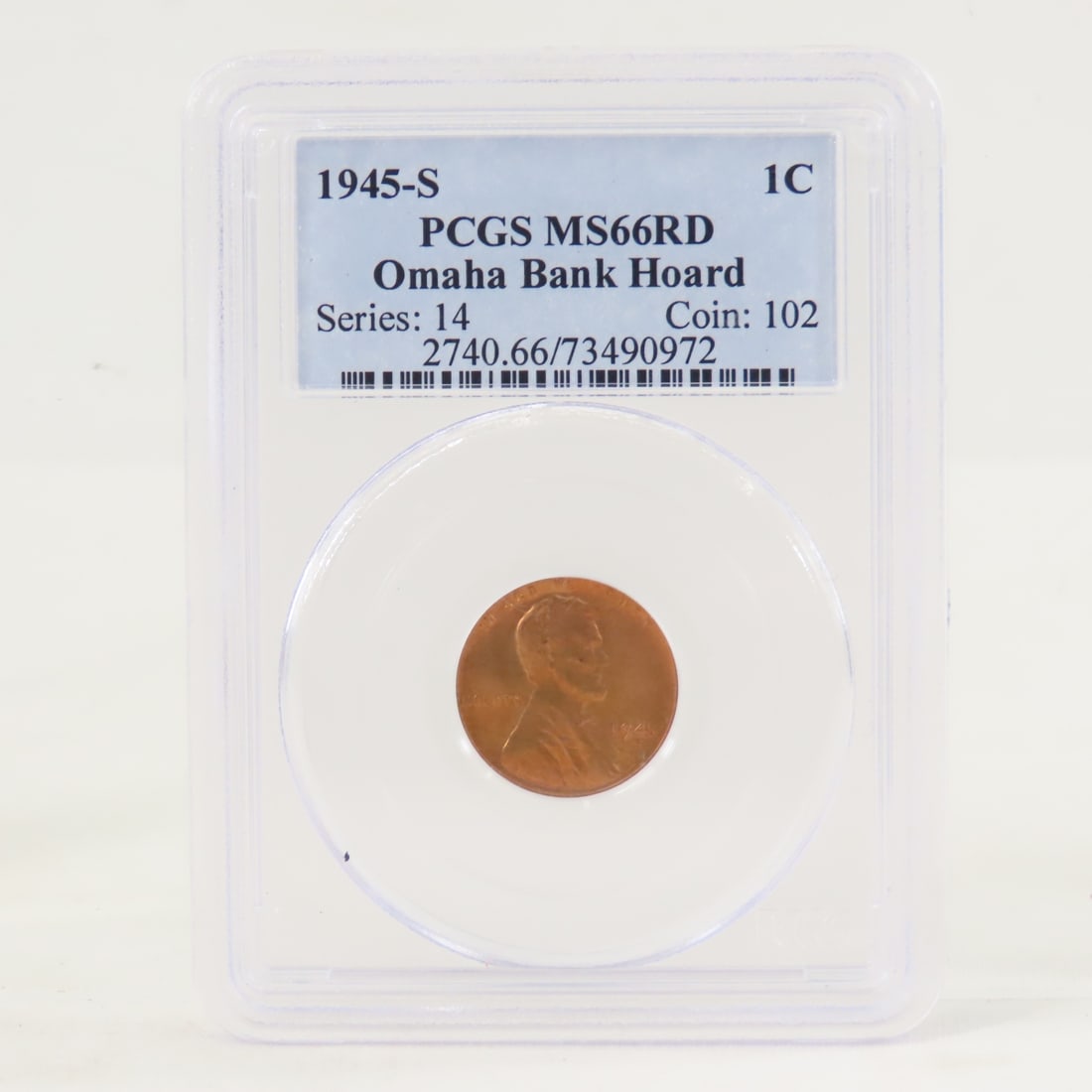 1945 S MS66RD & D MS66RD Lincoln Head Wheat Cents - 7