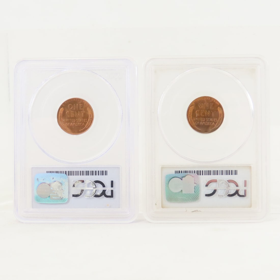 1946 S MS66RD & D MS66RD Lincoln Head Wheat Cents - 2