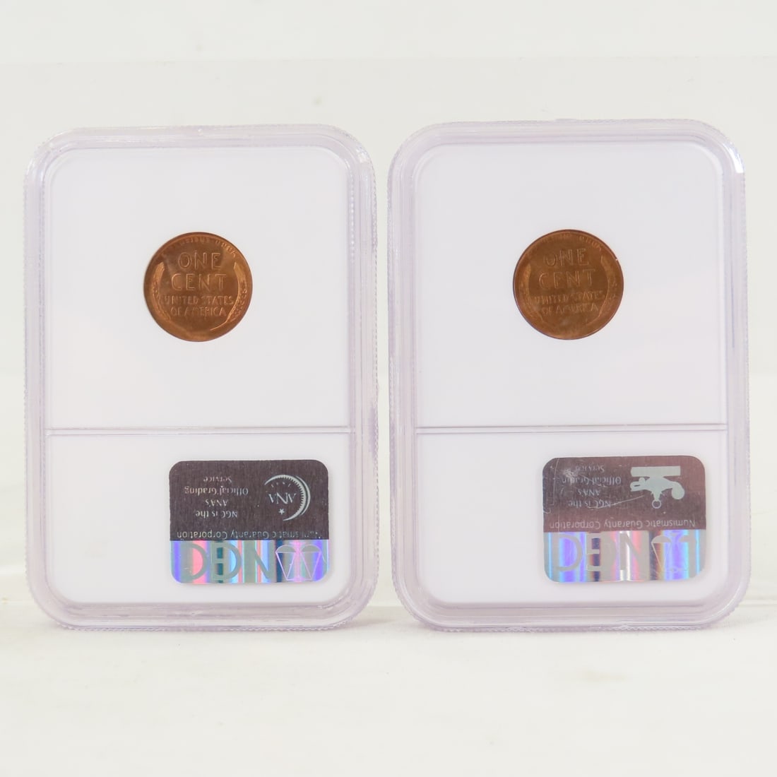 1946 S & 1947 S Lincoln Head Wheat Cents- MS66RD - 2