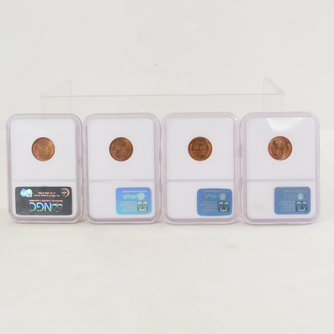 4 NGC MS66RD Lincoln Wheat Cents 1947-1950 - 2