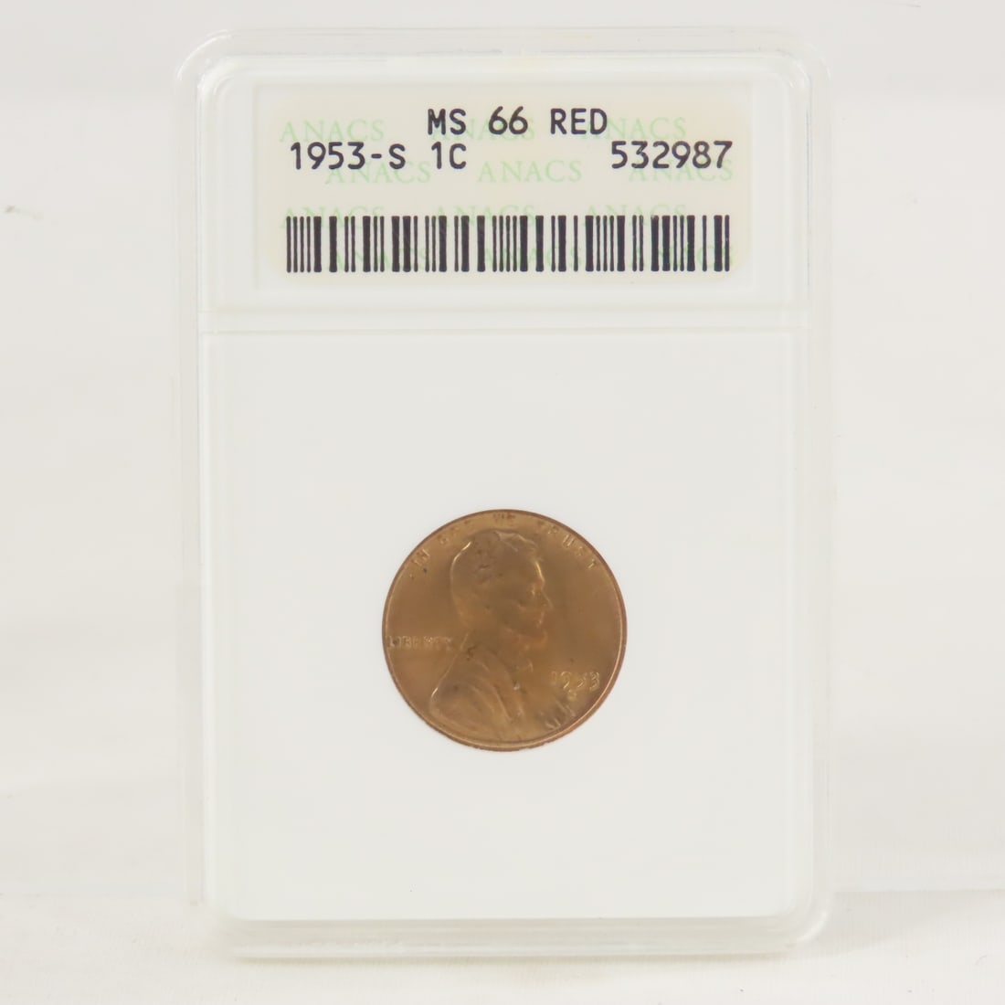 1952 D MS66RD & 1953 S MS66RD Lincoln Wheat Cents - 7