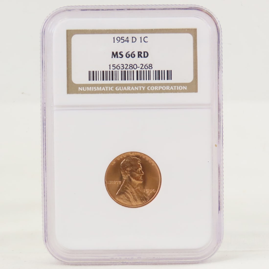 1954 D MS66RD & 1955 S MS66RD Lincoln Wheat Cents - 3