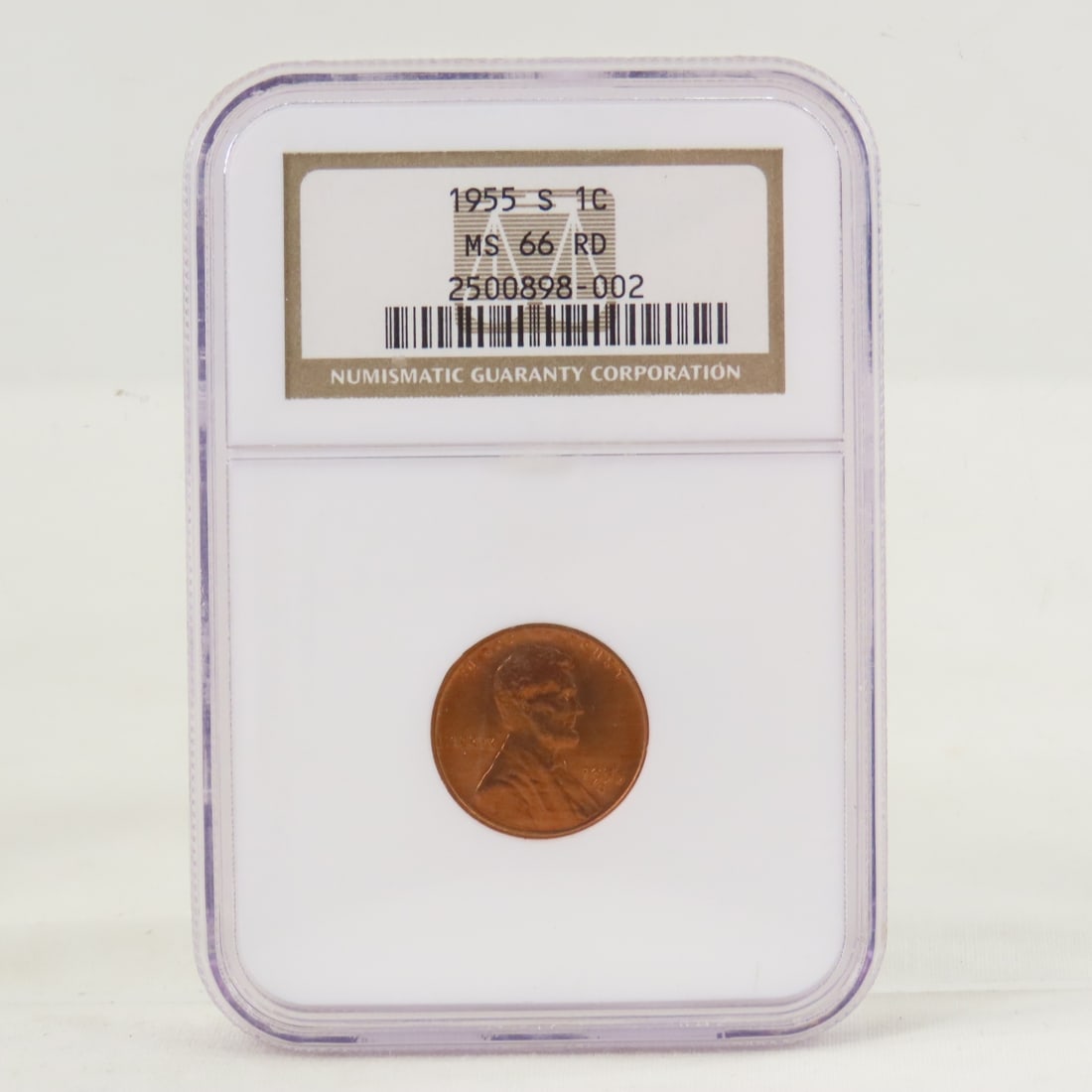 1954 D MS66RD & 1955 S MS66RD Lincoln Wheat Cents - 7