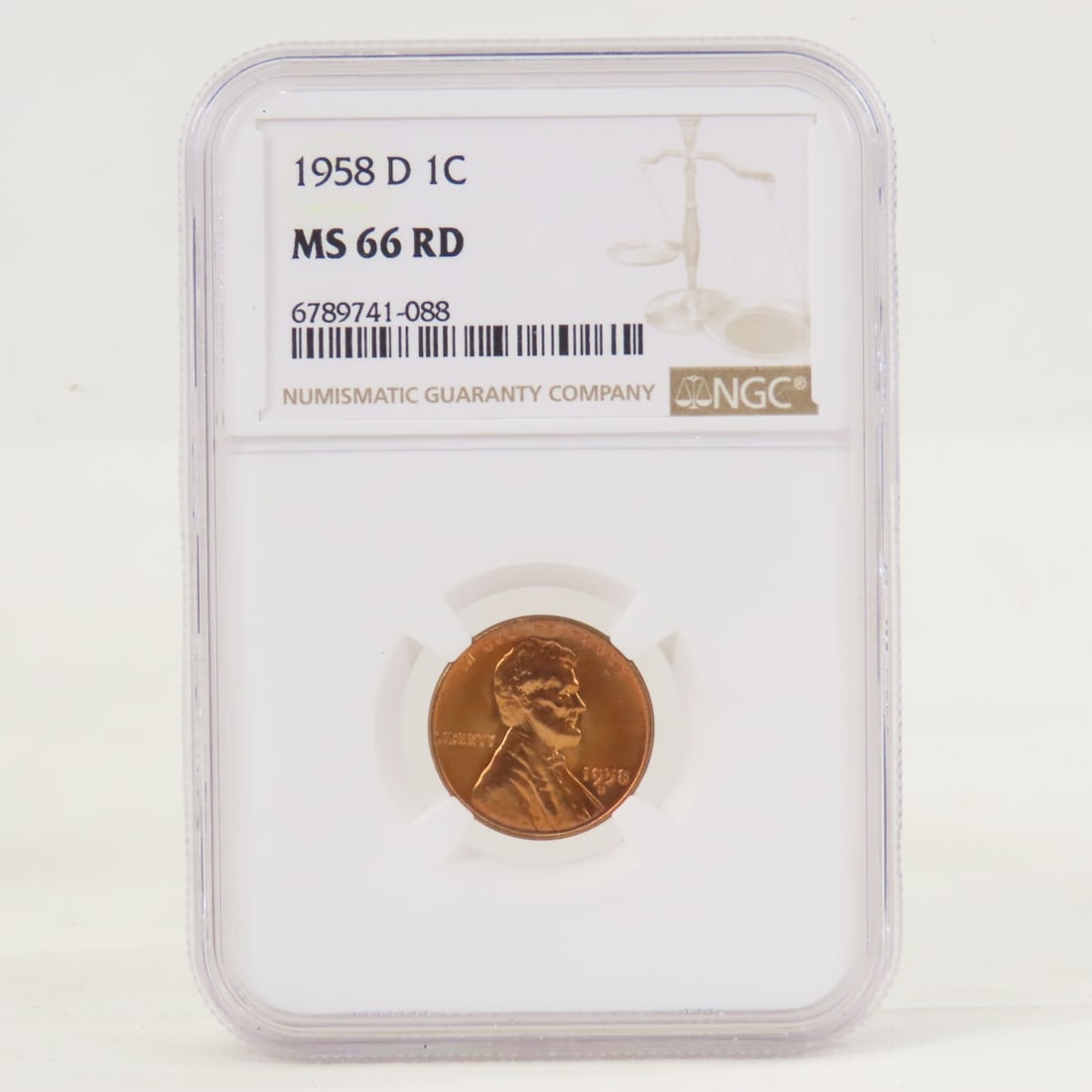 1958 D MS66RD & 1959 D MS66RD Lincoln Wheat Cents - 3